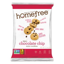 Homefree 01873 Gluten Free Chocolate Chip Mini Cookies, 1.1 oz Pack, 30/Carton