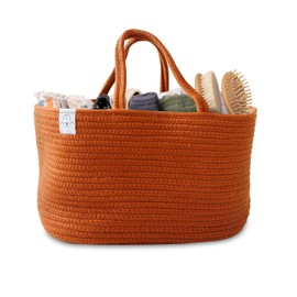 Natemia Premium Baby Diaper Caddy Organizer - Baby Gift Basket for Shower, Portable Diaper Organizer for Changing Table, Newborn Essentials, Nursery Basket