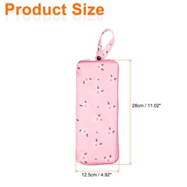 HARFINGTON Wet Umbrellas Bag 4.9" x 11" Superfine Fiber Strong Water Absorption Umbrella Case Cover Portable Waterproof Cases for Storage Travel Home Outdoor, Pink