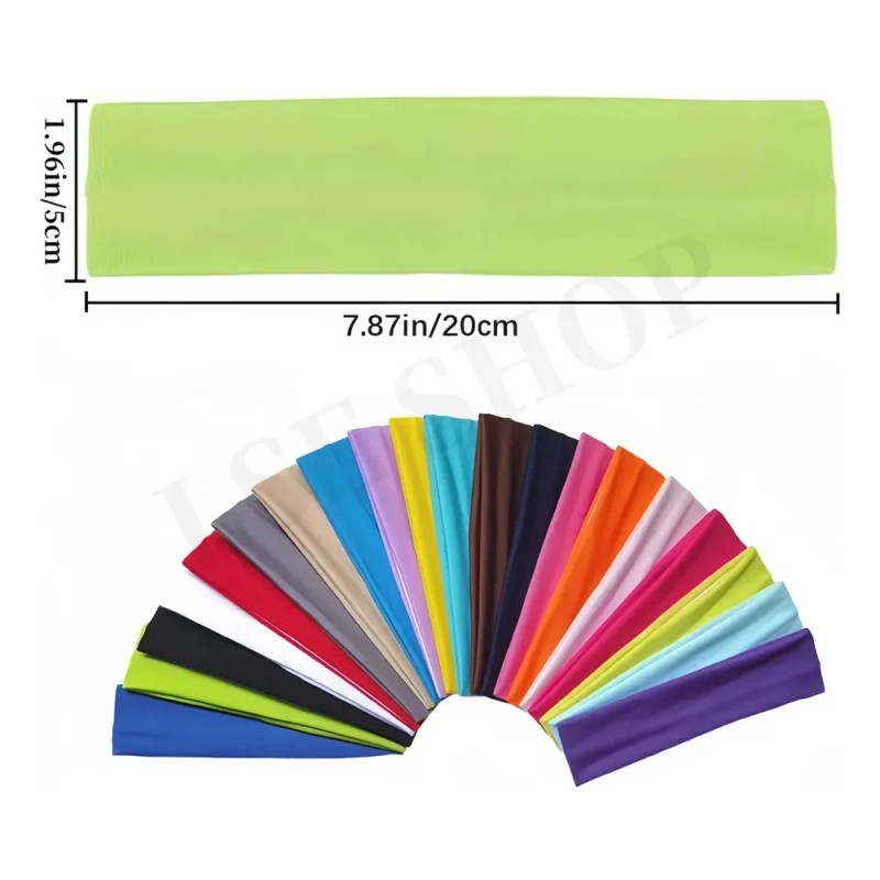 Valerina-valeriana-diadema-banda-de-cabello-ancha-12-piezas Multicolor