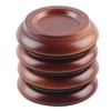 4Pcs Beech Wood Round Piano Foot Pads Set Upright Piano