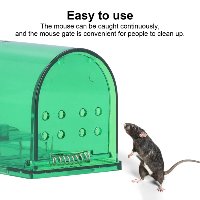 2Pcs Waterproof Mouse Trap Cage Automatic Plastic Mouse Catcher for