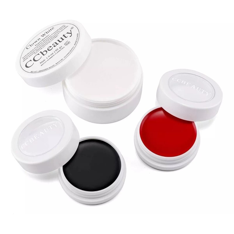 Beauty Pintura Facial De Payaso Fantasmas Maquillaje Tricolor