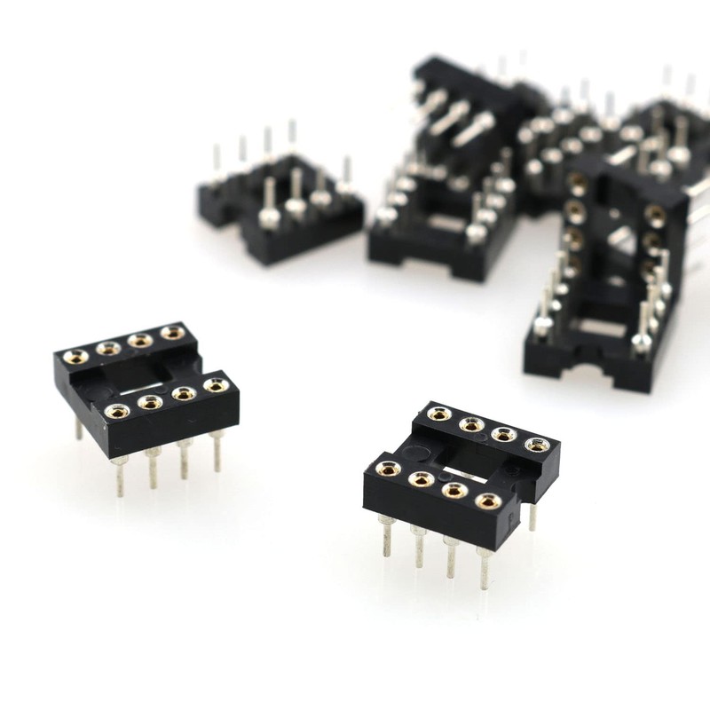 IC Socket TAODAN 10pcs 2.54 mm Pitch 8 Pins Round