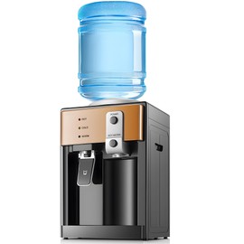 Housiwill Countertop Water Dispenser, Top Loading Water Cooler for 1.2 to 5 Gallon, 3 Temperature Settings Room Temperature Water Cold Hot Water Dispenser, Suitable for Home, Office, Dorm Bedside Use
