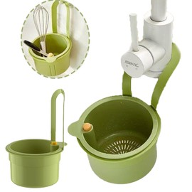 SKDFHOD Sink Strainer for Sink, Hangable, Sink Strainer with Push Button for Hanging, Sink Strainer Clogging Protection, Kitchen Drain Sink, for Washing/Organising in the Kitchen