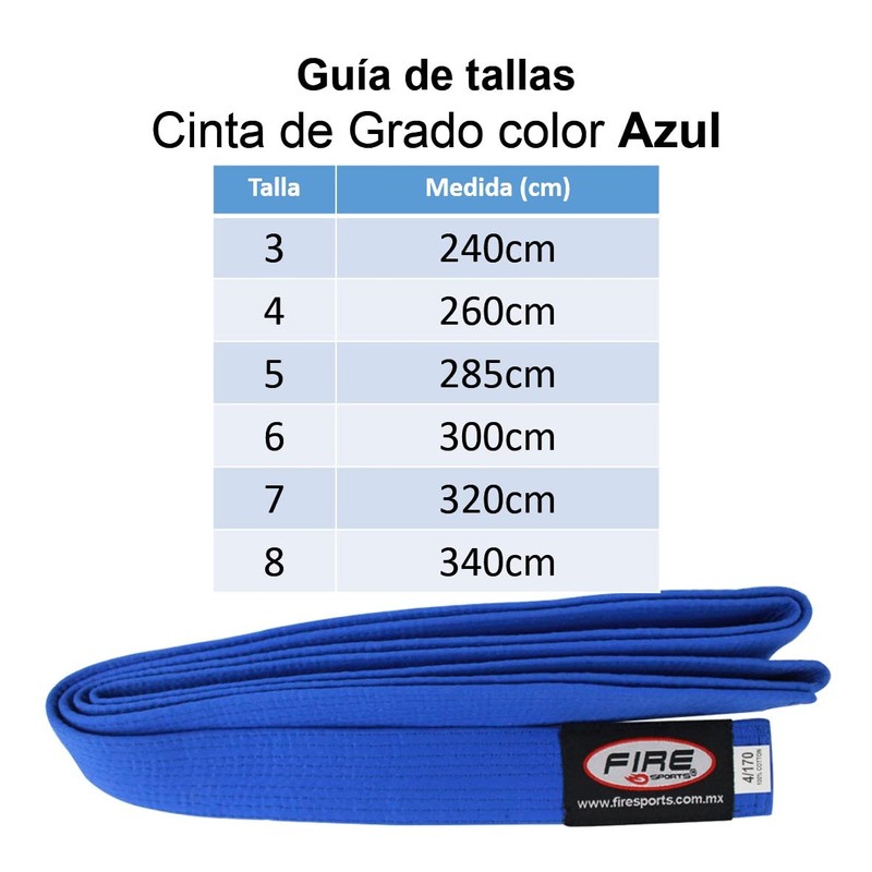 FIRE SPORTS® Cinta de Grado Judo Cinturón Deportivo Artes Marciales