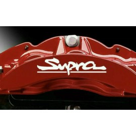 Supra Brake Calipers HIGH TEMP Decals Sticker Set of 4 Decals (White)