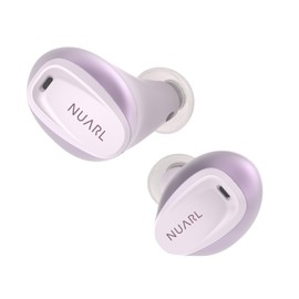 NUARL N6 Lite Fully Wireless Earbuds, Noise Cancelling, Multipoint, Low Latency, Gaming Mode, Outside, Bluetooth, IPX4 Waterproof with Mic (Purple)