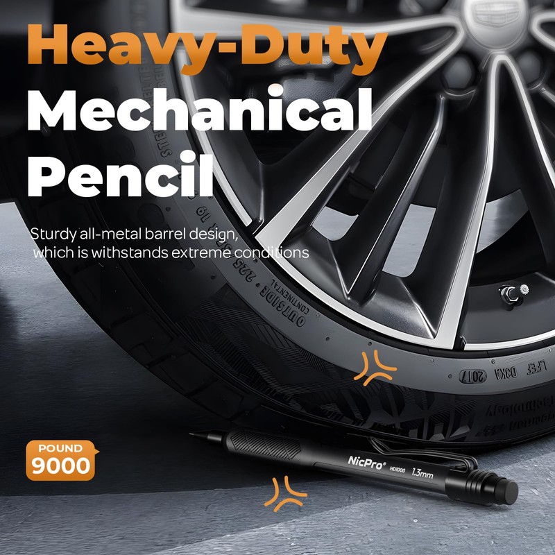 Nicpro 3 Pack Weatherproof Mechanical Pencil Set, 1.3mm Mechanical Pencils,