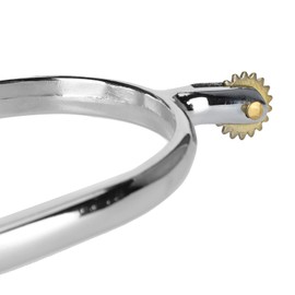 01 02 015 Horse Spur, Zinc Alloy Boot Spurs Simple Riding with Rotatable Copper Rowel for Entertainment for Equestrian Competition for Horse Training