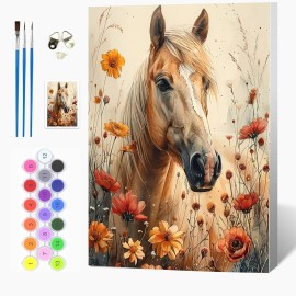 Auremi Paint by Numbers Kit DIY Canvas Painting Set for Adults Kids Home Decor Gift DIY