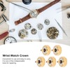 5 Pcs Professional Watch Crown Parts Gold Steel Wrist Watch