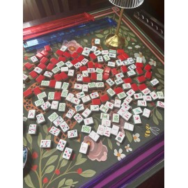 Stock, 160 Acrylic Mahjong Tiles, Custom 4-Layer American Mahjong Set, , Premium MahjongColor: Wood grain