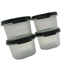 Tupperware Modular Mates Round #1 Black Seals Set of 4