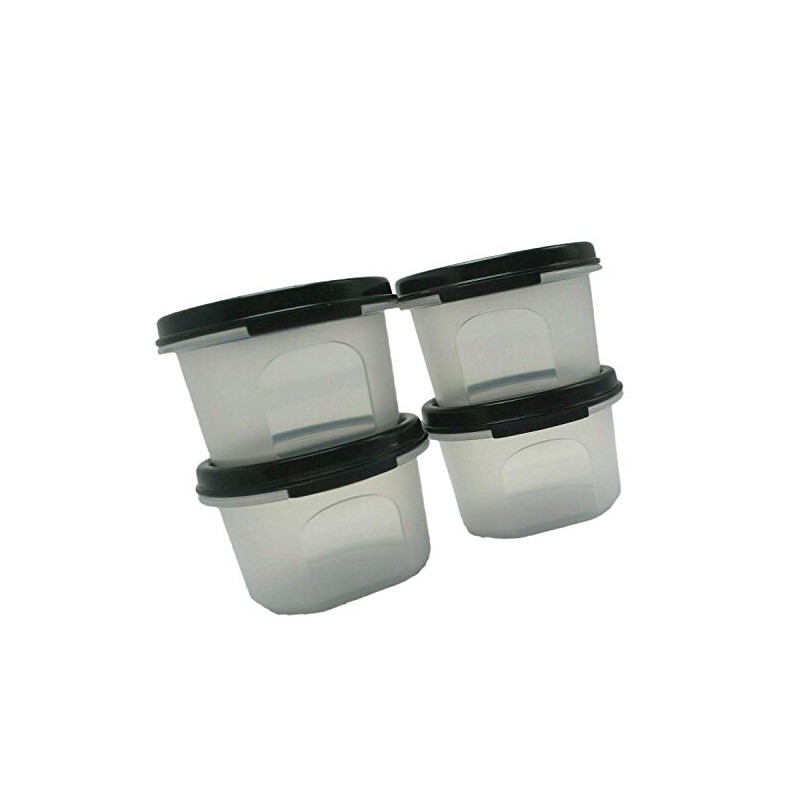 Tupperware Modular Mates Round #1 Black Seals Set of 4