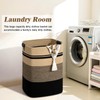 Degeyoyo Laundry Hamper, 95L Tall Laundry Basket with Leather Handles,