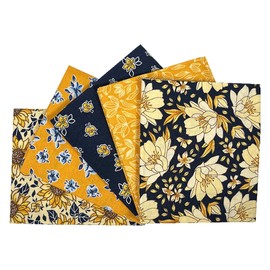 The Craft Cotton Co 3204-00 Arles Sunflowers Fat Quarters 5 Pieces (18" x 22") 100% Cotton Quilting Patchwork Sewing Bunting