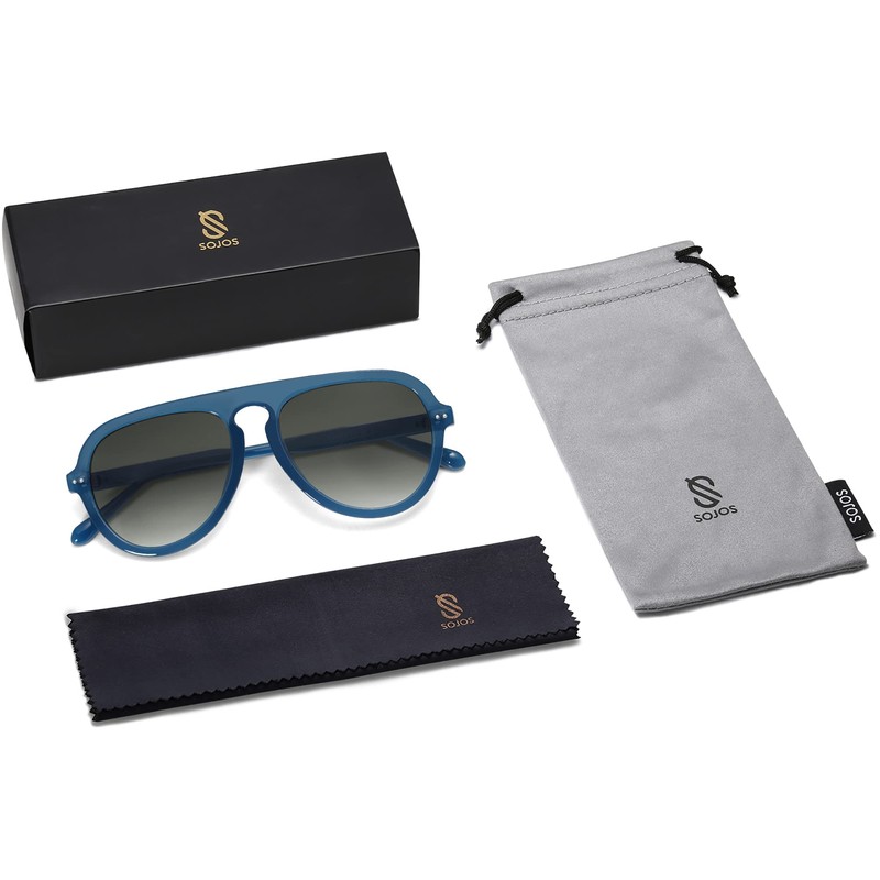 SOJOS SJ2255 - anteojos de sol estilo aviador retro para