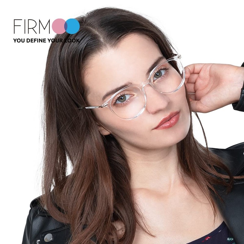 Firmoo Blue Light Blocking Glasses Women Round, Anti Glare Blue