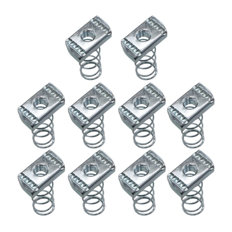 Strut Channel Nuts, 3/8"-16 Spring Channel Nut with Zinc Electroplate