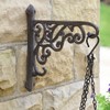 Dibor Hanging Basket Bracket Wall Mounted Garden Lantern Hook Cast