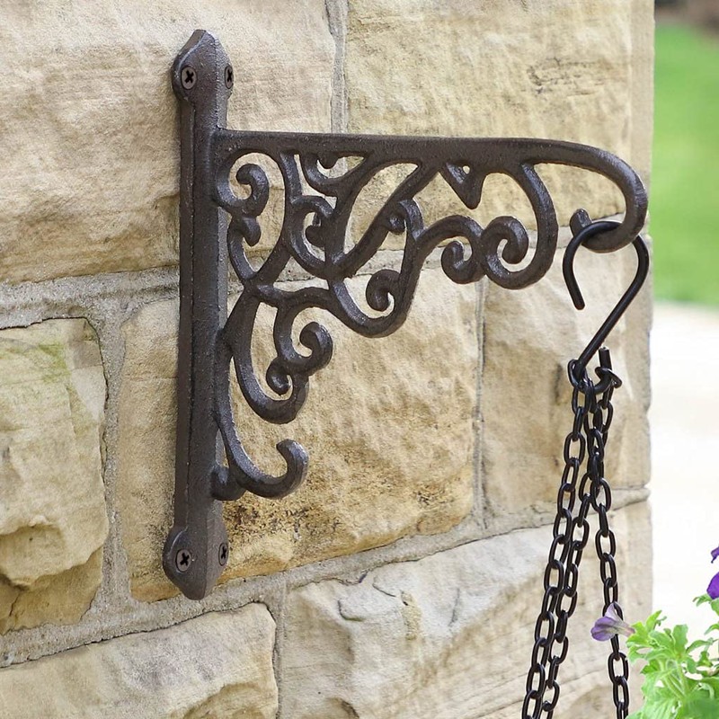 Dibor Hanging Basket Bracket Wall Mounted Garden Lantern Hook Cast