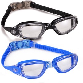 Fpxnb Swim Goggles, 2 Pack Swimming Goggles for Adult Men Women Youth Kids Child, No Leaking Anti Fog Waterproof 180 Degree Clear Vision Triathlon Pool Goggles