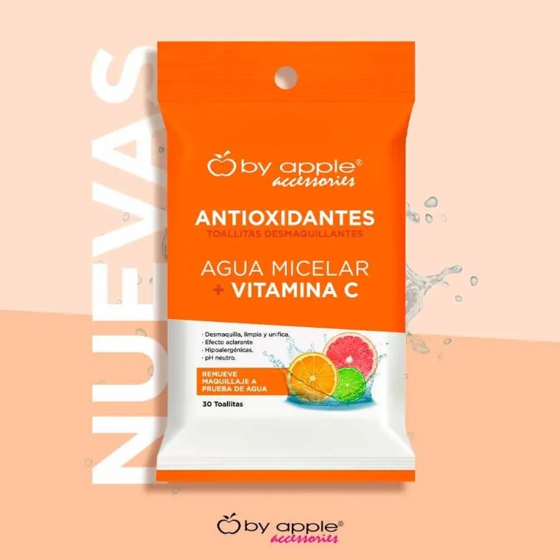 Set De 3 Paquete De Toallitas Desmaquillante Con Vitamina C