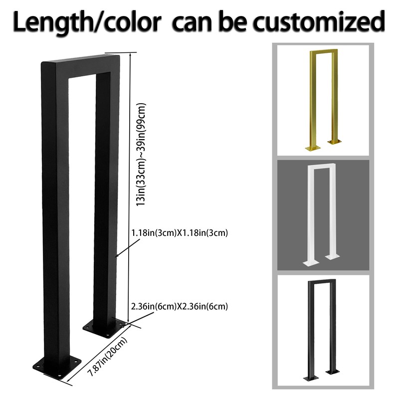 JuneFanwei 2FT White Sturdy Non-Slip U-Shaped Safety Guardrail, Equipped with
