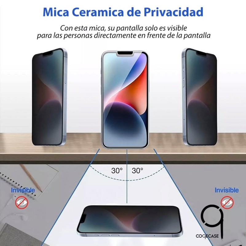 Mica Curva Ceramica Mate De Privacidad Para Realme 12 Pro