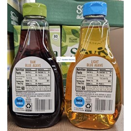 Simply Nature Organic NON-GMO Natural Sweetener Raw & Light Blue Agave 23.5oz 667g (Two Bottles)
