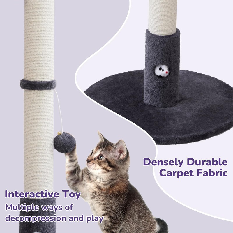 Woochpet 33'' Tall Cat Scratching Post for Adults Cats, Sturdy
