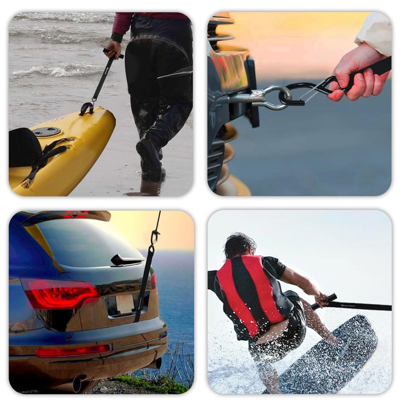Quick Hood Loops Kayak Tie Down Straps with S-Hook –