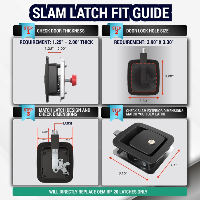 LATCH.IT RV Slam Latch | All Metal Storage Locks |