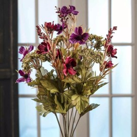 Factory Direct Craft Hues of Purple Artificial Cosmos and Queen Anne's Lace Bush