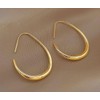 Tyluzem 14k Gold Plated Hypoallergenic Oval Earrings for Women Lightweight
