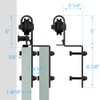 ZEKOO Sliding Barn Door Single Track Bypass Hardware Black Steel