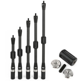 Archery Bow Stabilizer 7/9/11/12/15 inch Bow Balance Bar Carbon Fiber Stalizer Rod Extension Pole Rod Bow Stabilizer Weight Silencer Damping for Recurve Bow and Compound Bow (11inch)