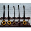 KAFpipeWorkshop Wooden Pipe Stand for 10 Smoking pipes Handmade from