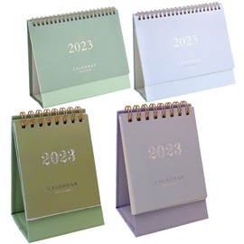 Angoily 4Pcs Home Table Calendar Modern Standing Flip Desktop Planner Reliable Material Smooth Writing for Daily Scheduling and Organizing Plans Random Color
