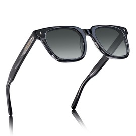 AVAWAY Polarisierte Sonnenbrille Herren Damen Unisex Quadrat Acetat Rahmen Retro Vintage UV400 Schutz Männer Fahrenbrille Angeln