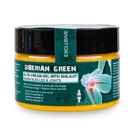 Siberian Green Altai Cream-Gel “Warm Muscles & Joints” with Shilajit Pine Nut Essential Oils Resin and Herbs 100ml