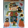 Nantucket dist FALL AUTUMN Window Clings SCARECROW, CROWS, PUMPKINS
