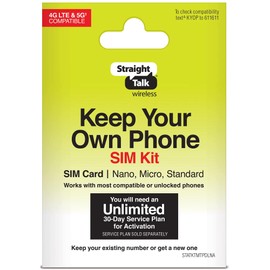 Straight Talk Keep Your Own Phone (KYOP) CDMA/GSM Duo SIM Card Kit, Verizon/T-Mobile Compatible