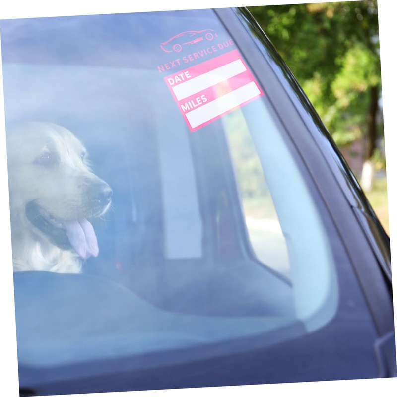 SHINEOFI Car Maintenance Decals 6 Sheets of Service Reminder Stickers