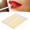 100pcs Disposable Lip Brush Nylon Fiber Bamboo Handle Lipstick Brush