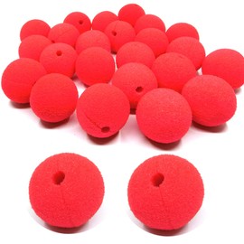 dancepandas Clown-Nase, 25 x Rote Nase Schaumstoff Nase für Fasching Karneval oder andere Mottopartys Party