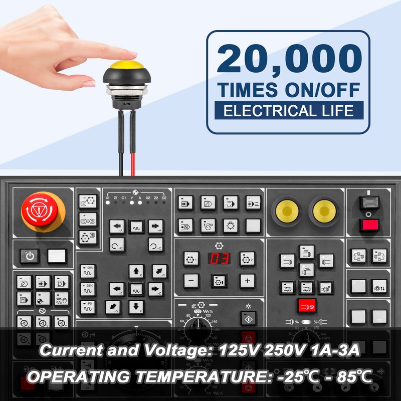 VEXUNGA 12 mm Switch Momentary Push Button Mini Momentary Push