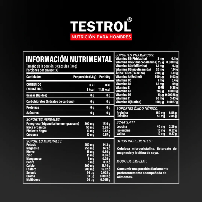 Testrol Multi Mens Platinum | 24 Vitaminas Esenciales para el